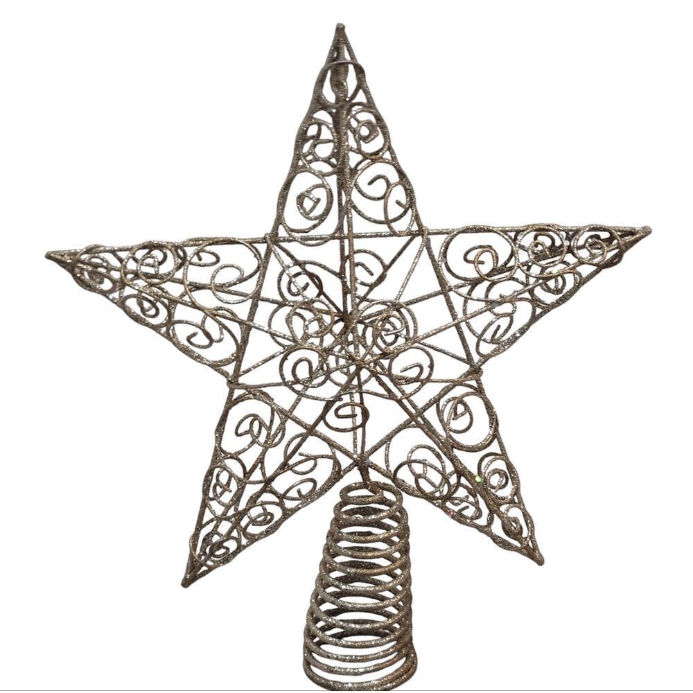 Gold star tree topper